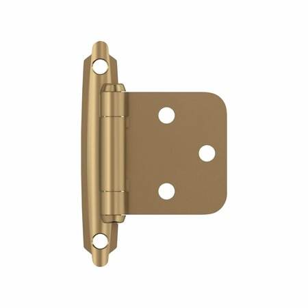 AMEROCK Variable Overlay Self Closing Face Mount Champagne Bronze Cabinet Hinge, 1 Pair BPR3429CZ